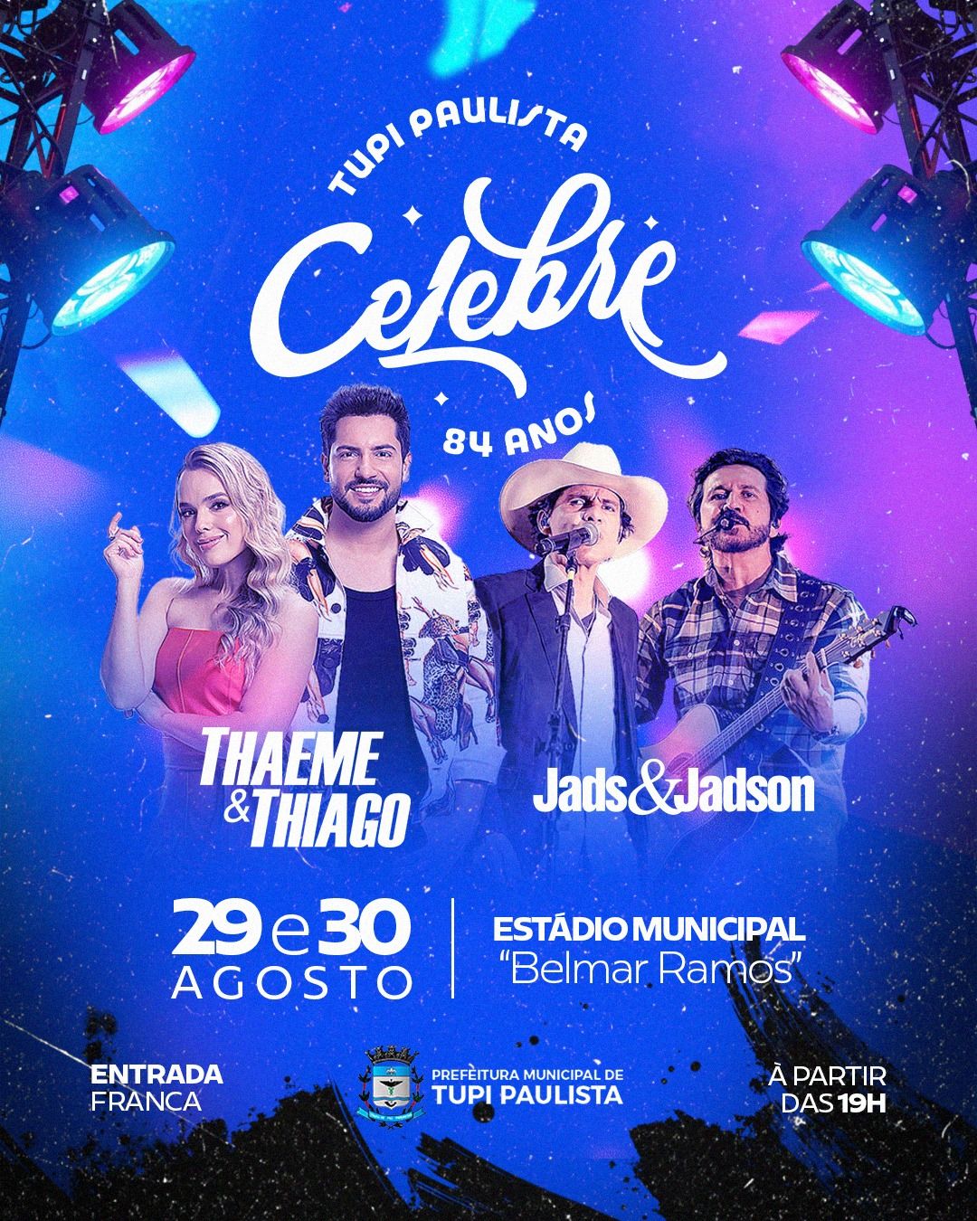 Começa amanhã a rande festa na cidade. realizaçãoPrefeitura Municipal de Tupi Paulista